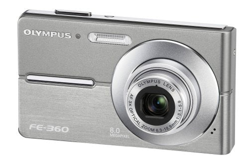 OM SYSTEM OLYMPUS FE360 8MP Digital Camera with 3x Optical Dual Zoom (Silver)