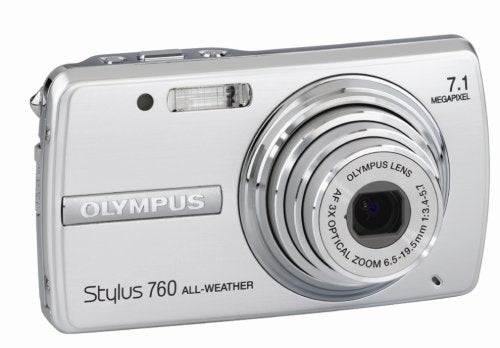 OM SYSTEM OLYMPUS Stylus 760 7.1MP Digital Camera with Dual Image Stabilized 3x Optical Zoom (Silver)