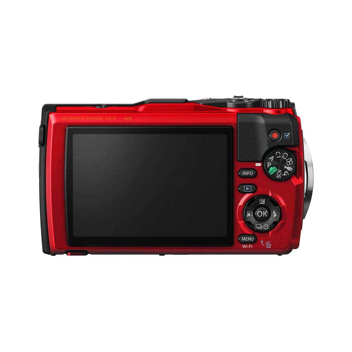OM SYSTEM OLYMPUS TG-5 Waterproof Camera with 3-Inch LCD, Red