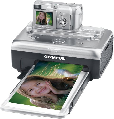 OM SYSTEM OLYMPUS D555 5MP Digital Camera with 2.8x Optical Zoom & ILP-100 Photo Printer Bundle