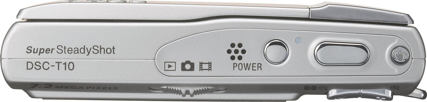 Sony Cybershot DSC-T10 7.2MP Digital Camera with 3x Optical Steady Shot Zoom (Silver)