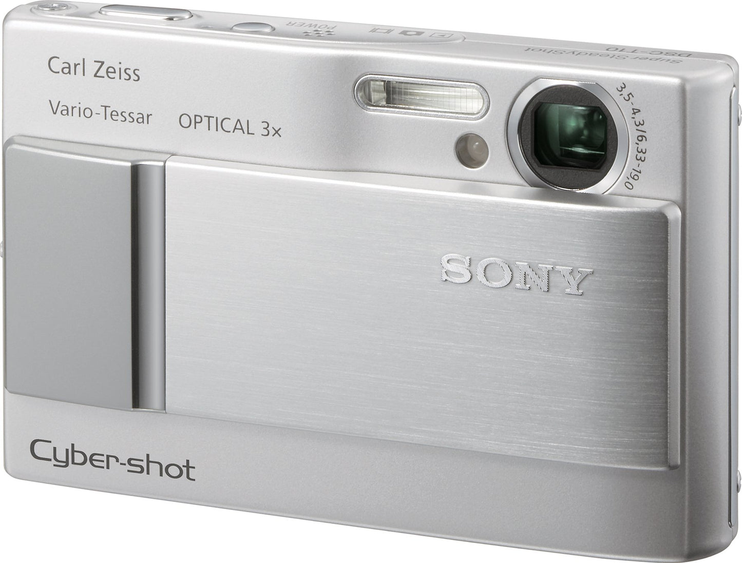 Sony Cybershot DSC-T10 7.2MP Digital Camera with 3x Optical Steady Shot Zoom (Silver)