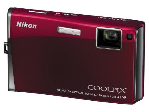 Nikon Coolpix S60 10MP Digital Camera with 5x Optical Vibration Reduction (VR) Zoom (Crimson Red)