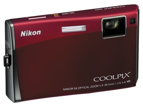 Nikon Coolpix S60 10MP Digital Camera with 5x Optical Vibration Reduction (VR) Zoom (Crimson Red)