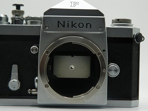 Nikon F with Eye Level Prism Black Silver Vintage SLR 35mm Film Camera