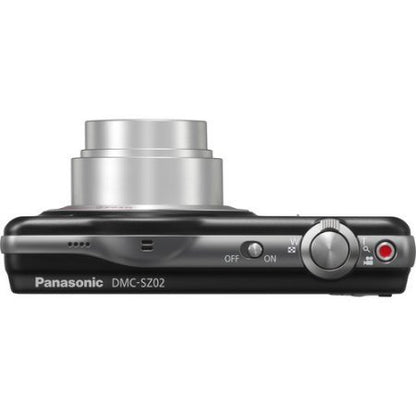 Panasonic DMCSZ02K 16MP Digital Camera with 2.7-Inch LCD Screen (Black)