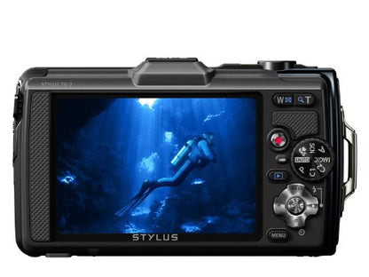 Olympus Stylus TOUGH TG-2 Digital Compact Camera - Black (12MP, 4x Wide Optical Zoom) 3 inch OLED - International Version (No Warranty)