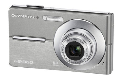 OM SYSTEM OLYMPUS FE360 8MP Digital Camera with 3x Optical Dual Zoom (Silver)
