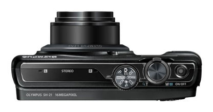 Olympus SH-21 Black - 16 MP - International Version (No Warranty)
