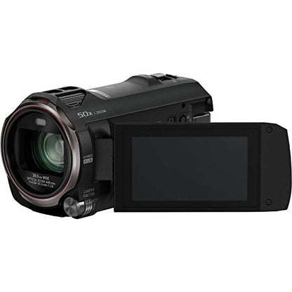 Panasonic Full HD Video Camera Camcorder HC-V770, 20X Optical Zoom, 1/2.3-Inch BSI Sensor, HDR Capture, Wi-Fi Smartphone Multi Scene Video Recording (Black)