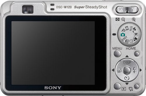 Sony Cybershot DSCW120 7.2MP Digital Camera with 4x Optical Zoom with Super Steady Shot (Silver)