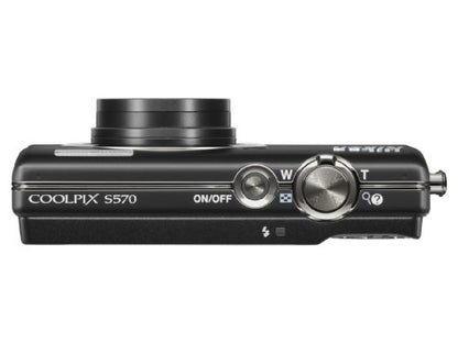 Nikon Coolpix S570 12MP Digital Camera with 5x Wide Angle Optical Vibration Reduction (VR) Zoom and 2.7-Inch LCD