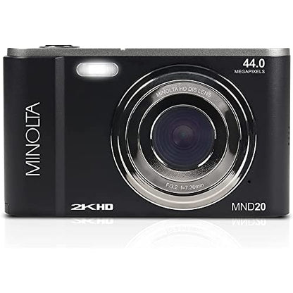 Minolta MND20 44 MP / 2.7K Ultra HD Digital Camera Bundle with Lexar 64GB High-Performance 800x UHS-I SDHC Memory Card Blue Series