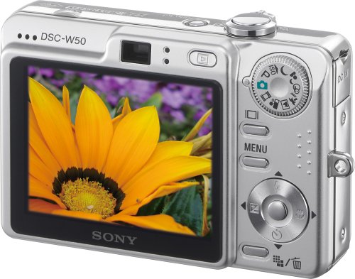 Sony Cybershot DSCW50 6MP Digital Camera with 3x Optical Zoom