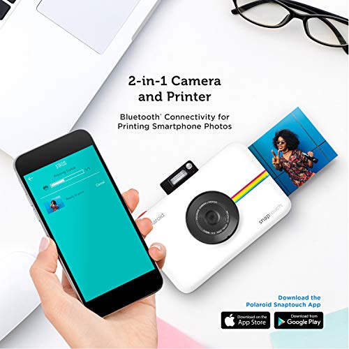 Zink Polaroid Snap Touch Portable Instant Print Digital Camera with LCD Touchscreen Display (Black)