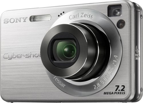 Sony Cybershot DSCW120 7.2MP Digital Camera with 4x Optical Zoom with Super Steady Shot (Silver)