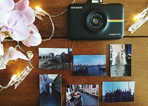 Zink Polaroid Snap Touch Portable Instant Print Digital Camera with LCD Touchscreen Display (Black)