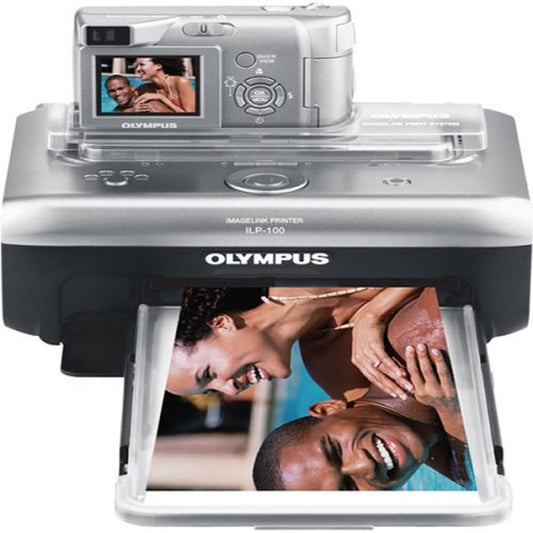 OM SYSTEM OLYMPUS D555 5MP Digital Camera with 2.8x Optical Zoom & ILP-100 Photo Printer Bundle
