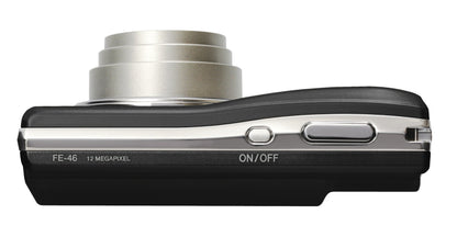 OM SYSTEM OLYMPUS FE-46 12MP Digital Camera with 5x Optical Zoom and 2.7 inch LCD (Pearl Black)