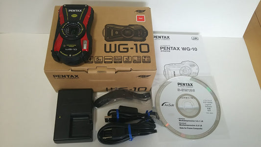 PENTAX Water Proof Digital Camera PENTAX WG-10 Red 1cmMacro Macro Stand PENTAX WG-10RD