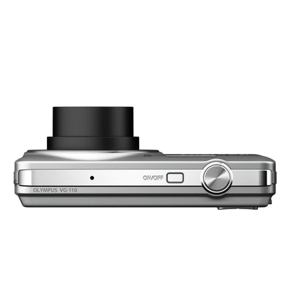 OLYMPUS Digital Camera VG-110 Silver 12MPS wide range27mm x4 Optical zoom VG-110 SLV - International Version (No Warranty)