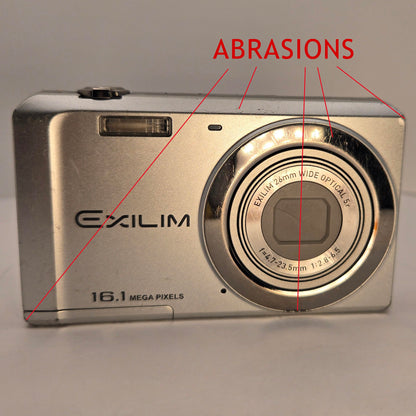 Yahemi Exilim EX-ZS6 Compact Digital Camera 16.1mp Bundle with Tripod, Carrying case, Battery and Charger & a Microfiber Cloth [Silver]