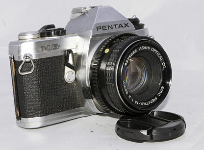 Pentax MG SLR Manual Focus Camera With a Pentax 50mm Lens