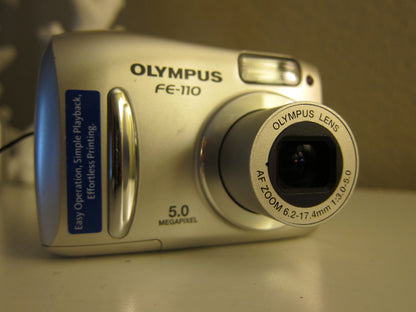 OM SYSTEM OLYMPUS FE-110 5MP Digital Camera with 2.8x Optical Zoom