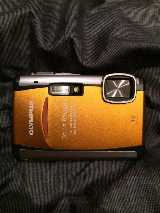 OM SYSTEM OLYMPUS Stylus Tough-6000 10 MP Waterproof Digital Camera with 3.6x Wide Angle Optical Dual Image Stabilized Zoom and 2.7-Inch LCD (Orange)