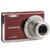 Olympus X-935 12MP Digital Camera, 5x Optical Zoom, - Digital Zoom 2.7" LCD Screen, Red - Refurbished by Olympus U.S.A.
