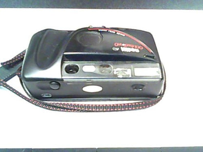 Nikon One Touch 100 35mm Film Camera with Nikon Lens 35mm---35mm Film Camera Version----made in Japan Version---comes with Nikon Camera Wrist and Neck Strap---black Color Version with Red.white Color Lettering)