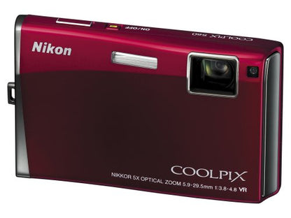 Nikon Coolpix S60 10MP Digital Camera with 5x Optical Vibration Reduction (VR) Zoom (Crimson Red)