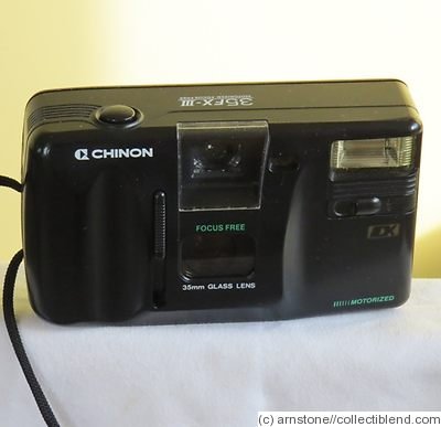 Chinon Auto GL Motorized-Focus Free 35mm Film Camera w/Chinon Focus Free F-35mm DX Lens (35mm Film Camera, Black Color Version)