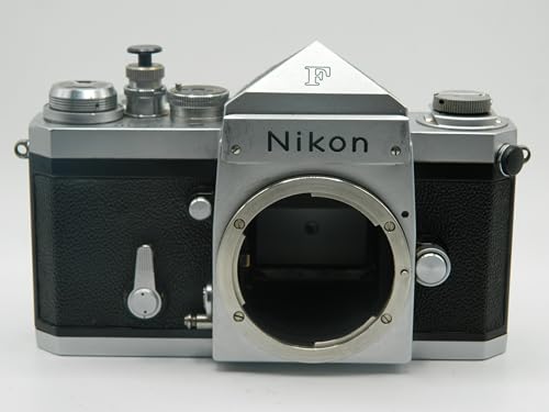 Nikon F with Eye Level Prism Black Silver Vintage SLR 35mm Film Camera