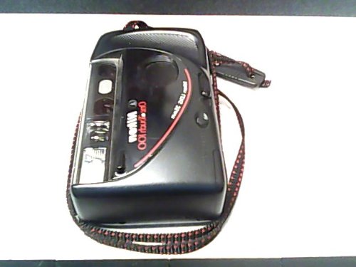 Nikon One Touch 100 35mm Film Camera with Nikon Lens 35mm---35mm Film Camera Version----made in Japan Version---comes with Nikon Camera Wrist and Neck Strap---black Color Version with Red.white Color Lettering)