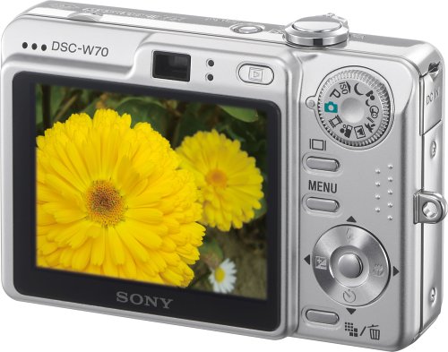 Sony Cybershot DSCW70 7.2MP Digital Camera with 3x Optical Zoom