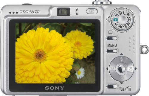 Sony Cybershot DSCW70 7.2MP Digital Camera with 3x Optical Zoom