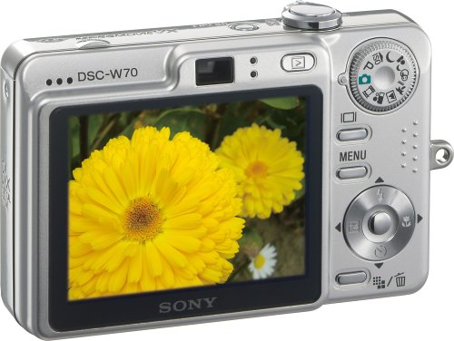 Sony Cybershot DSCW70 7.2MP Digital Camera with 3x Optical Zoom