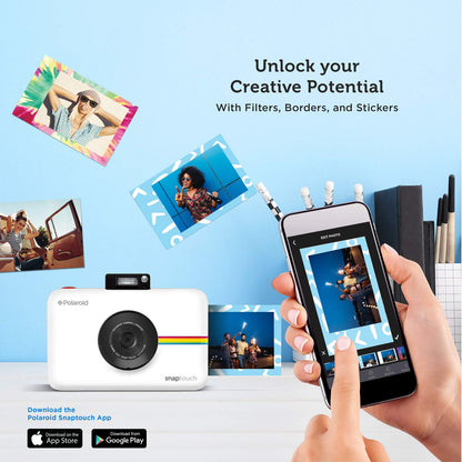 Zink Polaroid SNAP Touch 2.0 – 13MP Portable Instant Print Digital Photo Camera w/ Built-In Touchscreen Display, White