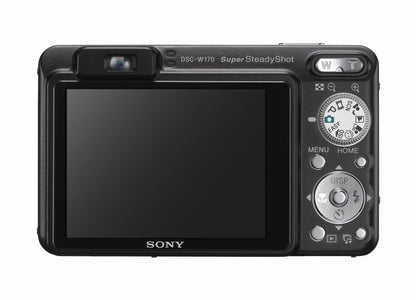 Sony Cybershot DSCW170/B 10.1MP Digital Camera with 5x Optical Zoom with Super Steady Shot (Black)